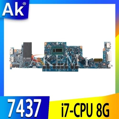 I7-4510U 8GB For DELL INSPIRON 7437 laptop motherboard DOH40 12310-1 RKNM5 CN-0NT27R 0NT27R NT27R mainboard notebook PC