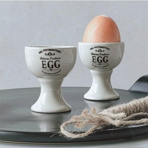 Ceramic Tableware eggs Cups Handy Soft Stand For Boiled Egg Holder Tabletop Kitchen Tool Steam Rack Mold Frying Eggs Poached