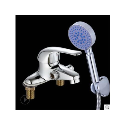 Full copper basin faucet with shower multi-functional simple shower set washbasin hot and cold dual-use shampoo faucet