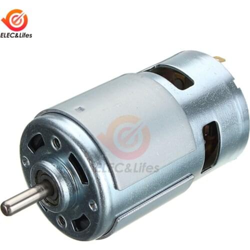 775 DC Metal Motor DC 12V 24V 4500/5500/12000 RPM High Speed Ball Bearing Large Torque High Power Low Noise Electronic Motor