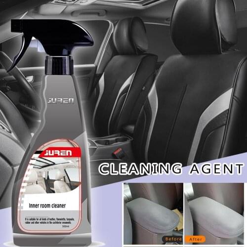 500ml Car Interior Detergent Cleaning Agent Multipurpose Dry Cleaning Agent for Leather Seat Velvet Fabric Inner Chamber Ceiling