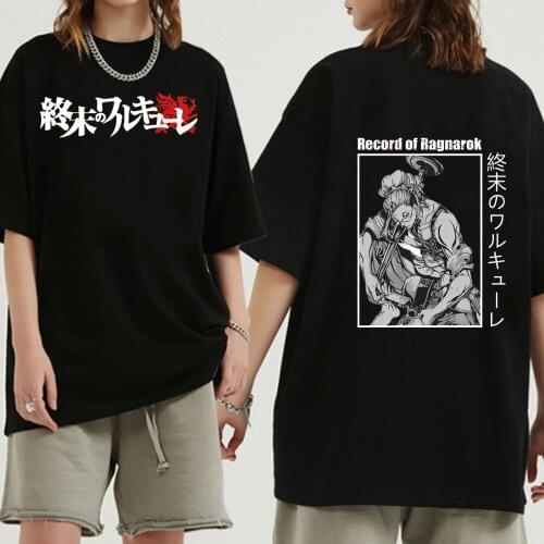 Men Record of Ragnarok T Shirt Manga T Shirt Men Women Funny Anime Hip Hop Shirt Clothes