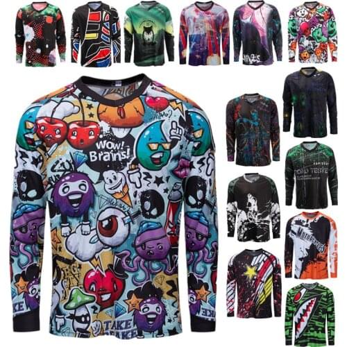 Long Sleeve Mens mtb Jersey Motocross Shirt Off Road Mountain Bike Jerseys Racing Motorcycle Sportwear Downhill Cycling Jersey