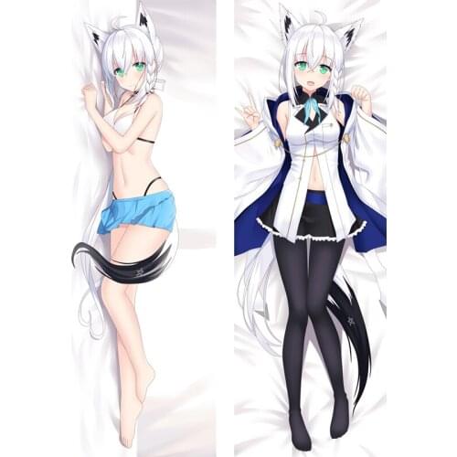 Newly Design Anime VTuber Virtual Youtuber Shirakami Fubuki boy Girl Body Pillowcase Hugging DakimakuraSexy Cover Home Room