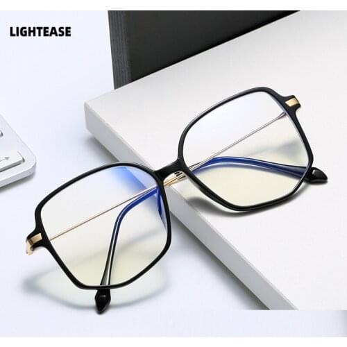 New Anti Blue Light Myopia Glasses Women Men Square Eyeglasses Prescription Finished Shortsighted Eyewear -1.0-1.5-2.0-4.0 -6.0