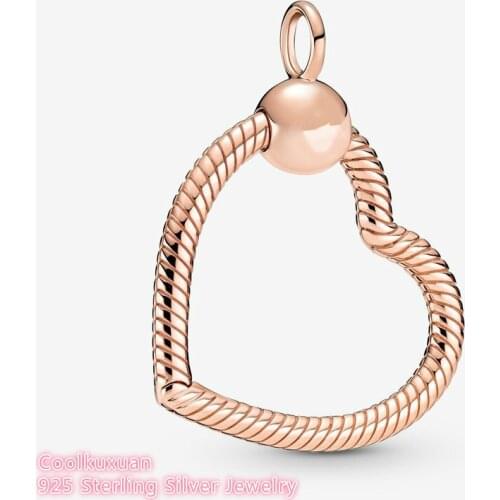 Original 925 Sterling Silver Moments Heart Charm Pendant beads Fits Pandora bracelets Necklace Jewelry Making 2021 Autumn