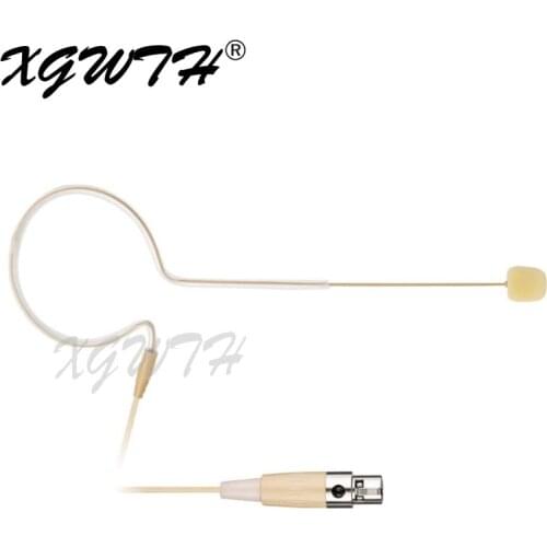 Single Ear Hanging Condenser Microphone Headset Headworn Mic Mini 3 Pin Mini XLR Plug for AKG Samson Wireless Bodypack System