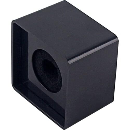 Portable Square Shaped Interview Mic Microphone Flag Molding Station Black
