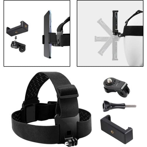 Head band Holder for Smartphone Outdoor Head Strap Belt Mount Clip for DJI for Gopro Mount for iPhone Fits Samsung