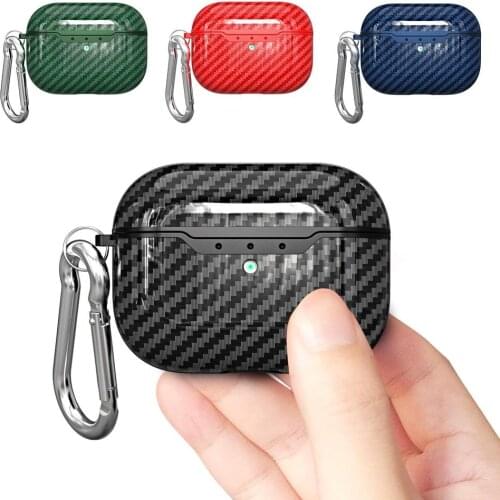Carbon Fiber Shockproof Protective Case Cover for AirPods Pro Bluetooth Earphone