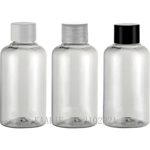75ml 50/100pcs Empty Round Cosmetic Refillable Bottle,DIY Clear Portable Containers,Travel Beauty Makeup Tools Shell Package