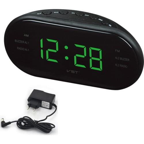Led AM FM Radio Digital Brand Alarm Clock Backlight Snooze Electronic Designer Home Table Clock Radio Despertador Digital Led