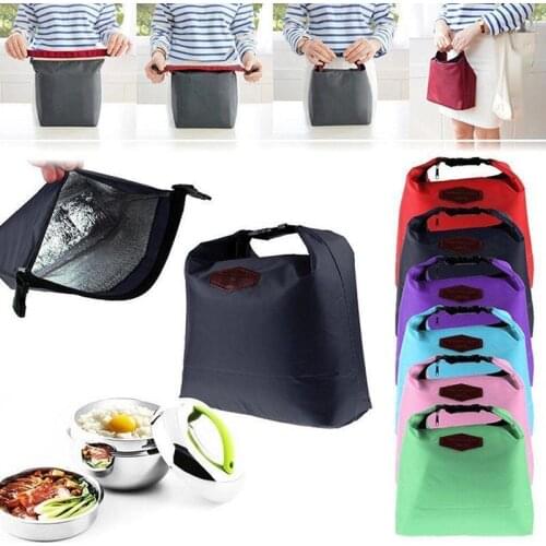 Waterproof Cooler Bag Nylon Practical Small Portable Ice Bags 6 Color Thermos Lunch box Picnic Packet Bento Box Food Thermal L1