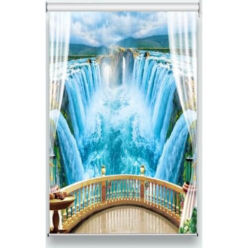 High Quality Photo roller blinds window blinds and shades waterfall 3D roller blinds Living room bedroom