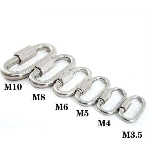 M6 high tensile AISI304 stainless steel quick release chain link snap hook rigging hardware