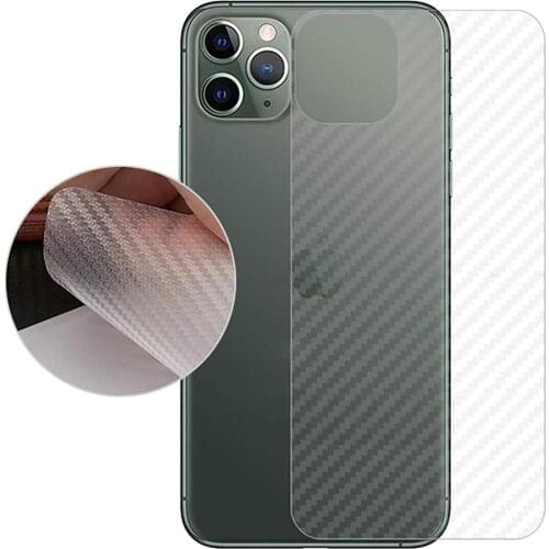 Back Carbon Fiber Film Screen Protector for iPhone 12 Mini 11 Pro Max XS X XR 7 8 Plus SE 2020 12Pro 6 6S Protection Accessories