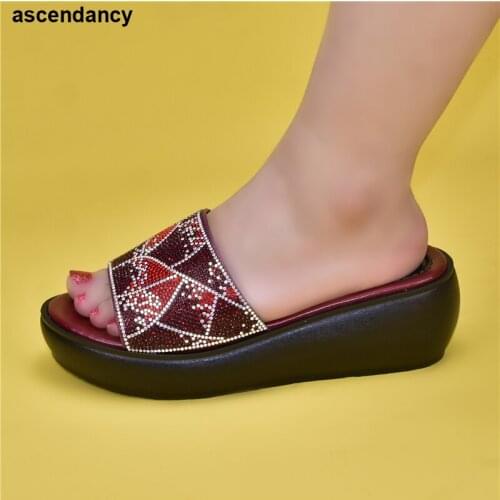 2021 Fashion Women Wedges Shoes for Women Womens Platform Heels Open Toe Pumps Wedding Shoes for Women Bride African Party Pumps