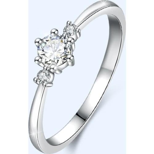 Elegant Women Ring 925 Silver Jewelry Accessories with Zircon Gemstone Finger Rings for Wedding Party Gift Ornaments Wholesale