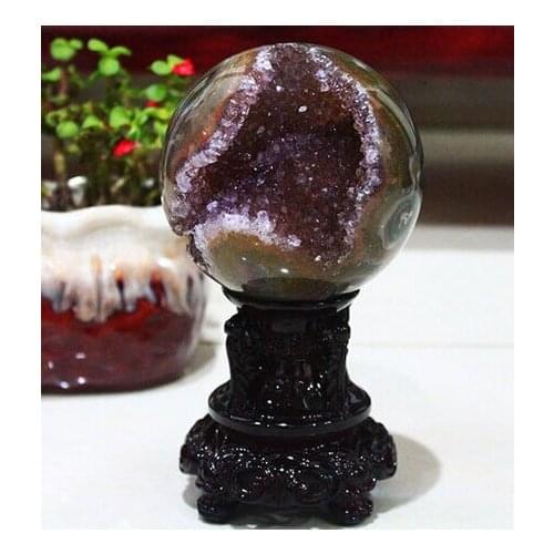 ZSR 904++++++Authentic Uruguay stone Amethyst ball ornaments small Amethyst hole natural agate stone ornaments smile