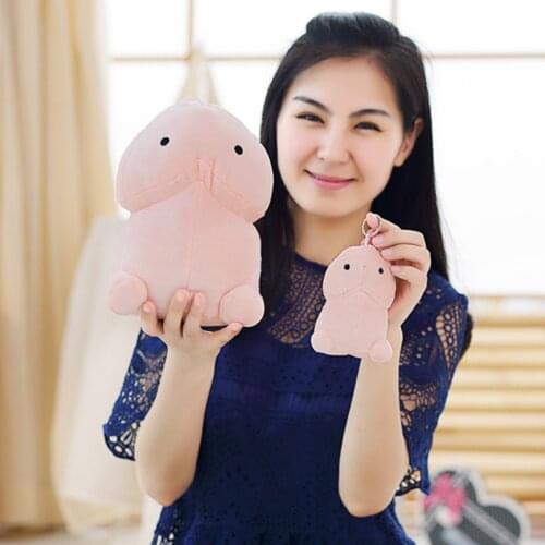 1PCS Plush Penis Toy Doll Pendant Soft Stuffed 10/20 cm Creative Simulation Penis Hanging Ornament Cute Sexy Kawaii Toy Gift