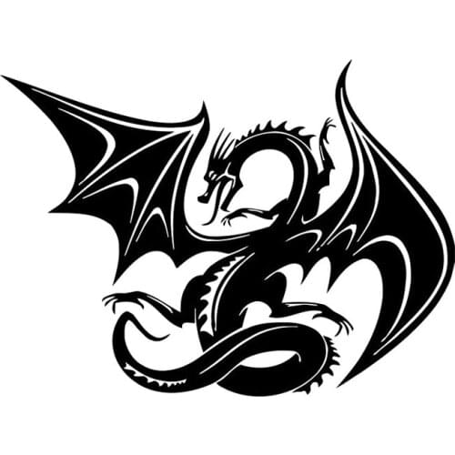 15.4cm*11.9cm Dragon Fashion Car-Styling Car Sticker Vinyl Decal Decor Black/Silver S3-6398