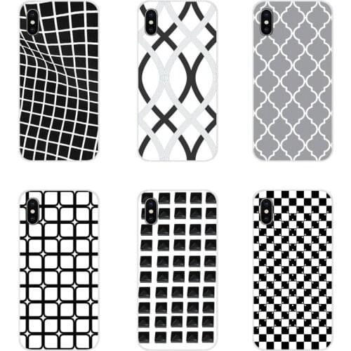 Accessories Phone Shell Covers Black and white lattice For Samsung Galaxy J1 J2 J3 J4 J5 J6 J7 J8 Plus 2018 Prime 2015 2016 2017