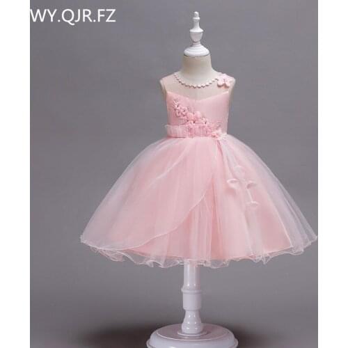 BH700#Pink green short Irregular hem Flower girl dresses performance party prom dress Wholesale cheap childrens Ball Gown China