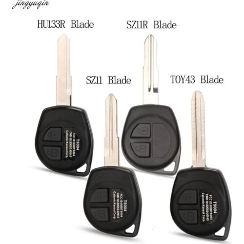 Jingyuqin For Suzuki Grand Vitara Igins Alto SX4 Agila 2 Buttons Remote Key Shell Case Fob + Button Pad HU133R TOY43 SZ11R Blade