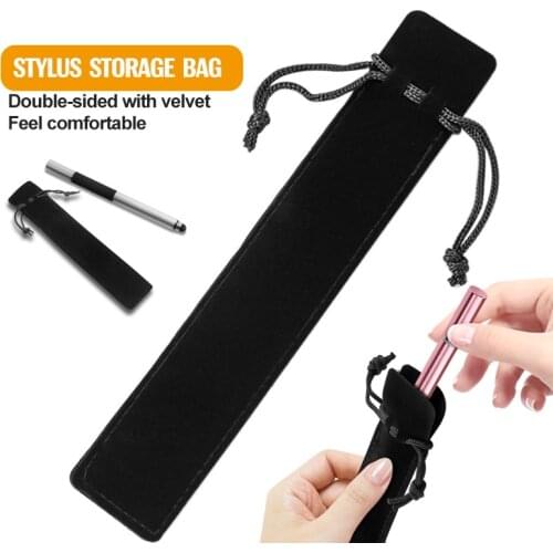 Stylus Pen Case Storage Bag for Caneta Touch Pen Pencil Accessories for Tablet Capacitive Screen Pen Double Sided With Velvet