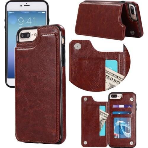 Retro PU Leather Flip Case For iPhone 7 8 XR XS Max X 6 6S Plus Card Holders Cover For iPhone 5 5S SE X 6 6S Plus Wallet Cases