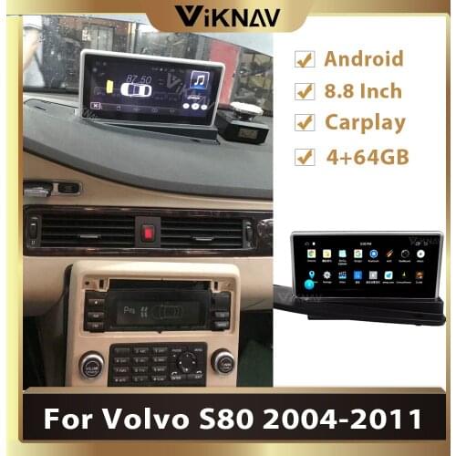 For Volvo S80 2004-2011 Original Car Without Screen radio android auto stereo car audio video multimedia player gps navi