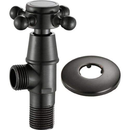 Two-Way Triple-cornered Valve, Brass Faucet Interface, Bathroom Hot and Cold Water Sealing Valve Bathroom Accessories