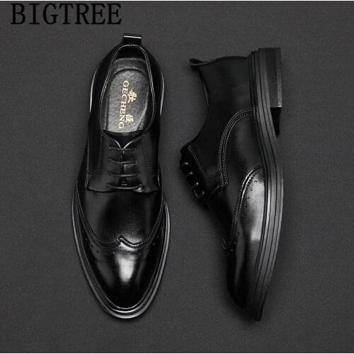 Formal Shoes Men Classic Brogue Shoes Men Elegant Evening Dress Luxury Brand Official Shoes For Men Coiffeur Scarpe Uomo Zapatos