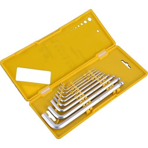 Hot 9 Pcs/Set Carbon Steel Double-End Screwdriver Hex Set Spanner Hexagon Flat Ball Torx Star Head Wrench Hand Tool Accessories