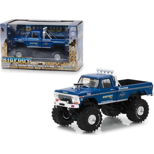 Green Light 1:43 1974 FORD F-250 MONSTER TRUCK BIGFOOT #1 alloy toy car toys for children diecast model car Birthday gift