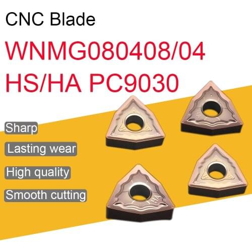 10PCS WNMG080408 HS PC9030 WNMG080408 WNMG080404 HA PC9030 Carbide Inserts High Quality CNC Lathe Tool For Stainless Steel