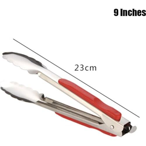 Stainless Steel Kitchen Tongs Locking Tong Heat Resistant Premium Silicone Tips and Grip for Cooking Grilling BBQ SEC88