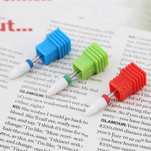 Cuspidal Ceramic Nail Drill Bit Milling cutter manicure tool electric pedicure nail cutter files nail drill feecy