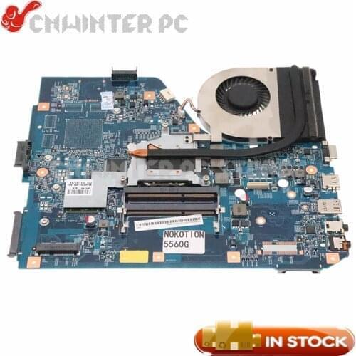 NOKOTION For Acer Aspire 5560G 5560 Laptop Motherboard MBRNW01001 MB.RNW01.001 Free A6 CPU With Heatsink