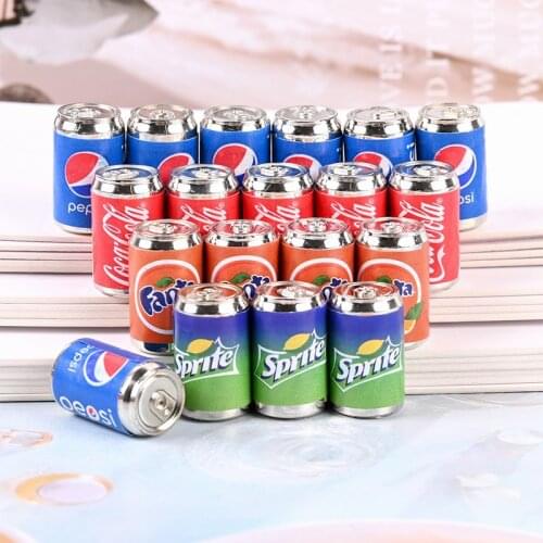 New 4pcs 1/6 Scale Miniature Dollhouse Mini Mini Coke Beverage Bottle Soda Drinks Play Food for Blyth Doll Miniture Drink Toys
