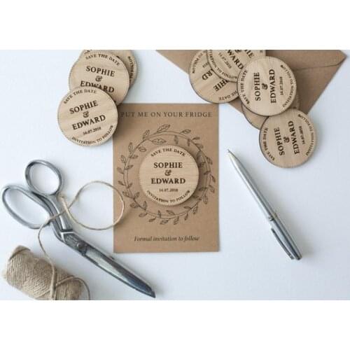 Minimalist personalized calligraphy Save the Date magnets,Wedding save the dates, custom save our date