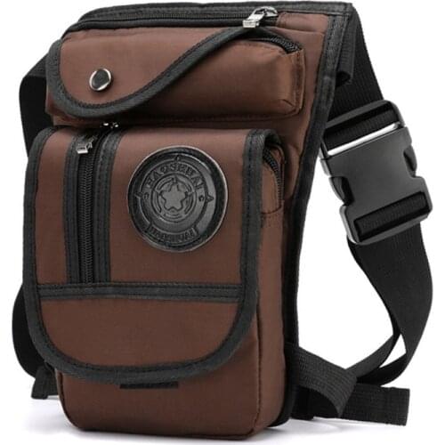 Men Multifunction Design Small Messenger Bag Fashion Travel Belt Waist Pack Drop Leg Bag Pouch Male Waterproof