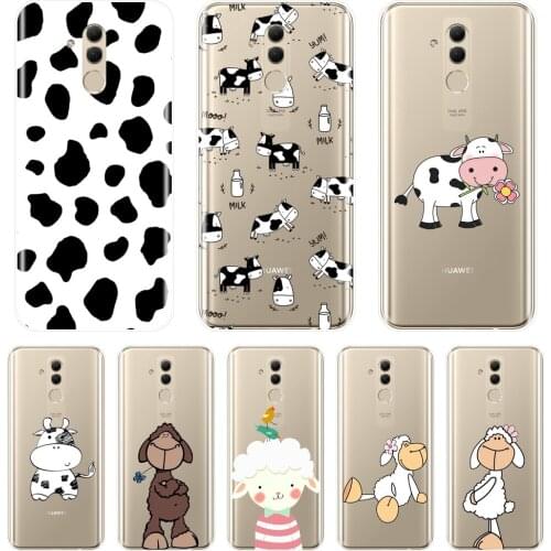 Soft Phone Case Silicone For Huawei Mate 20 10 9 Lite Cow Sheep Animal Goat Kawaii Cute Back Cover For Huawei Mate 7 8 9 10 Pro