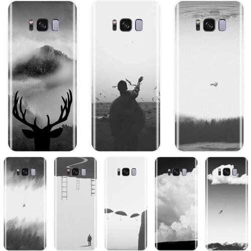 Soft Silicone Phone Case For Samsung Galaxy S8 S9 Plus S5 S6 S7 Edge White Art Back Cover For Samsung Galaxy Note 4 5 8 9 Case