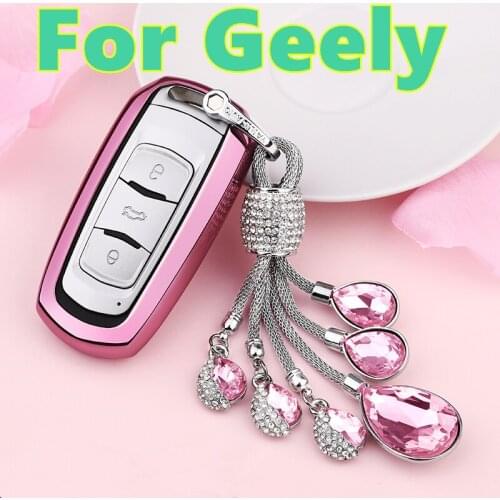 For Geely Emgrand GS GL GE Geely ATLAS Emgrand X7 Sport 2018 Car key set key bag female key shell buckle pendant gift