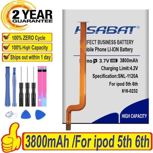 Original HSABAT SSD HD Upgrade Zero Cycle Battery For ipod 5th gen video 30gb 6th gen classic 80gb 120gb 7th gen 160gb