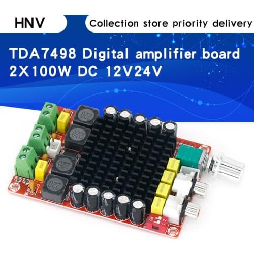 TDA7498 Class-D High power Digital amplifier board 2x 100w amplifiers amplificador audio DC 12V 24V
