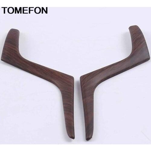 TOMEFON For Toyota Land Cruiser Prado FJ150 2014 2015 2016 2017 2018 Wood Paint Steering Wheel Cover Trim Interior Accessories
