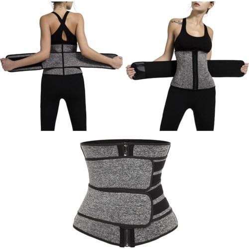 Waist Trainer Cincher Trimmer Sweat Belt Men Women Shapewear with Double Strap