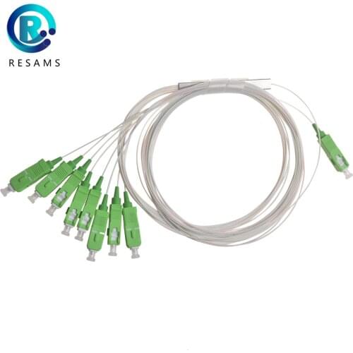 Resams Steel Tube Type SC APC 1*8 Zonder Connector Kleine Volume Glasvezel Splitter Single Mode Padditional Verlies Stabiliteit
